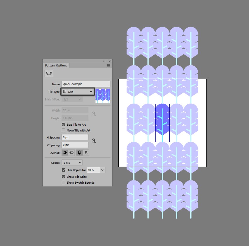 hướng dẫn tạo pattern bằng illustrator 5