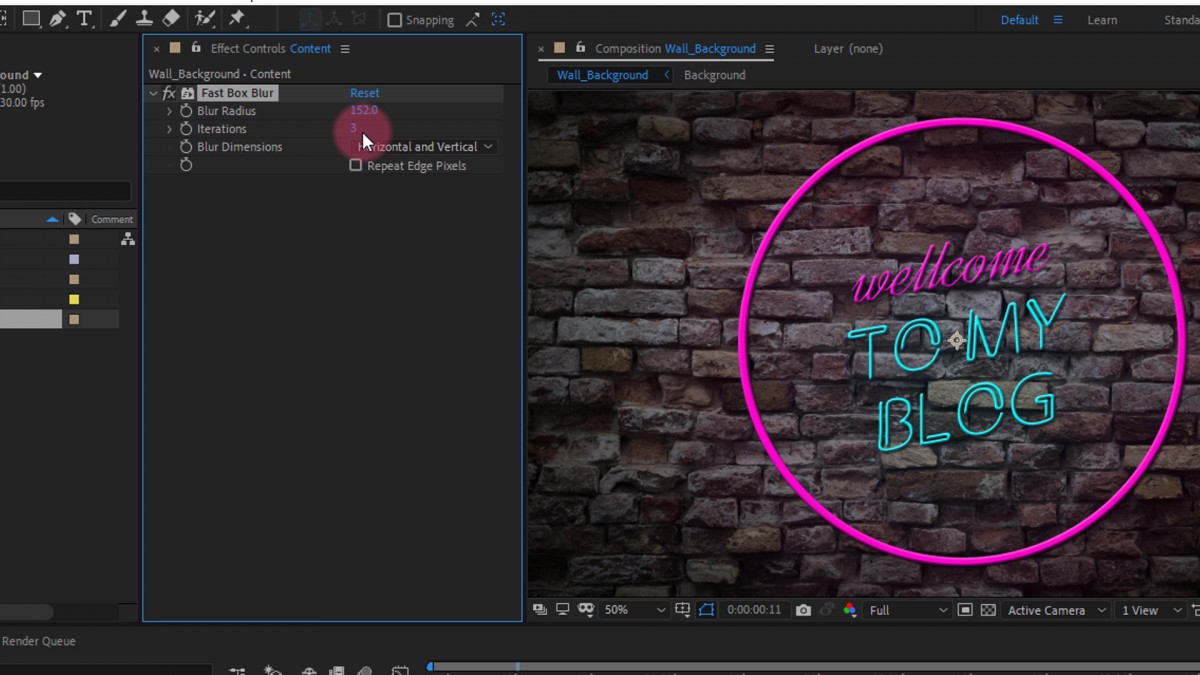 Hướng dẫn tạo Logo intro hiệu ứng Neon với Adobe After Effects